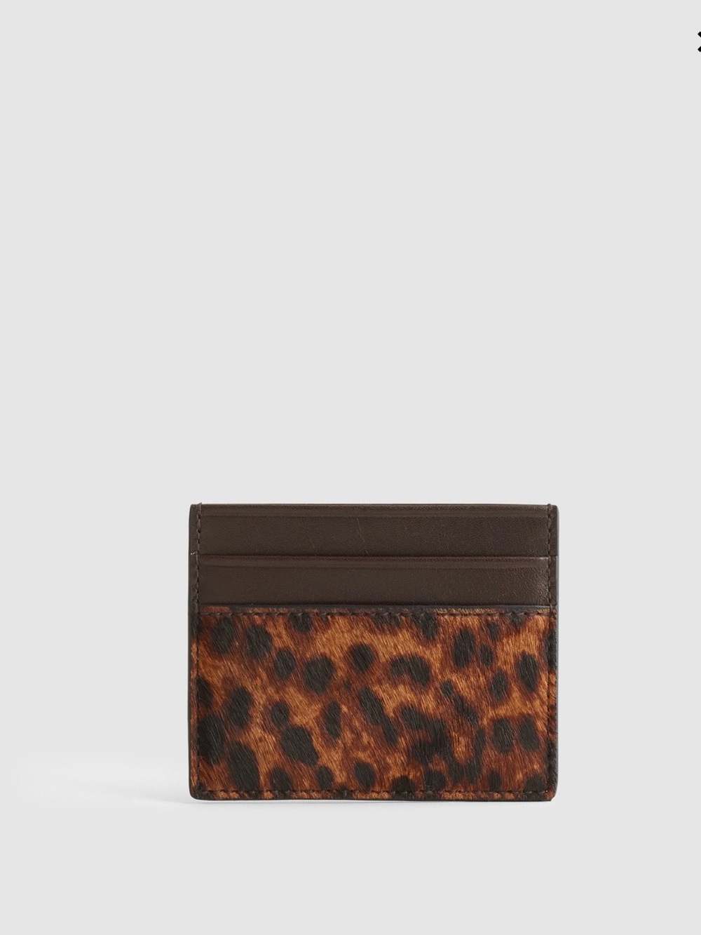 Madewell leopard print haircalf the card case